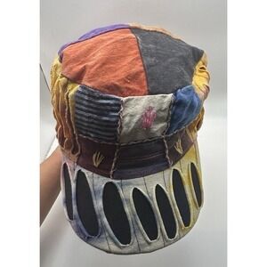 Threadheads‎ Boho Hippie Patchwork Bucket Hat Unisex Music Festival Retro